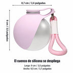 Botella de agua portátil para perros 2 en 1
